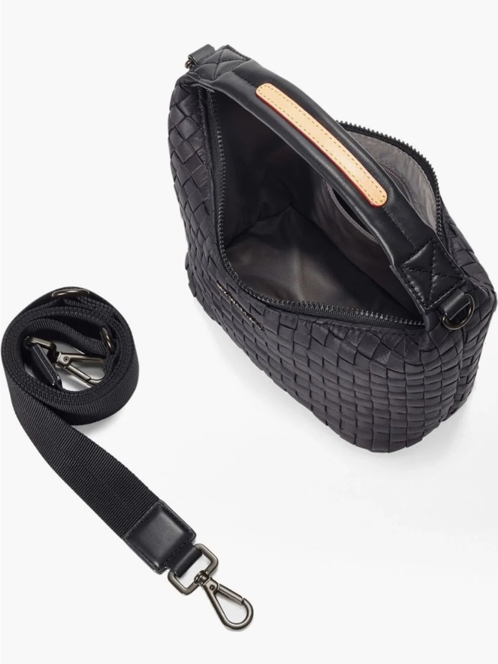 NWT MZ Wallace Woven Crossbody Hobo - Black - Still in plastic bag, never used.